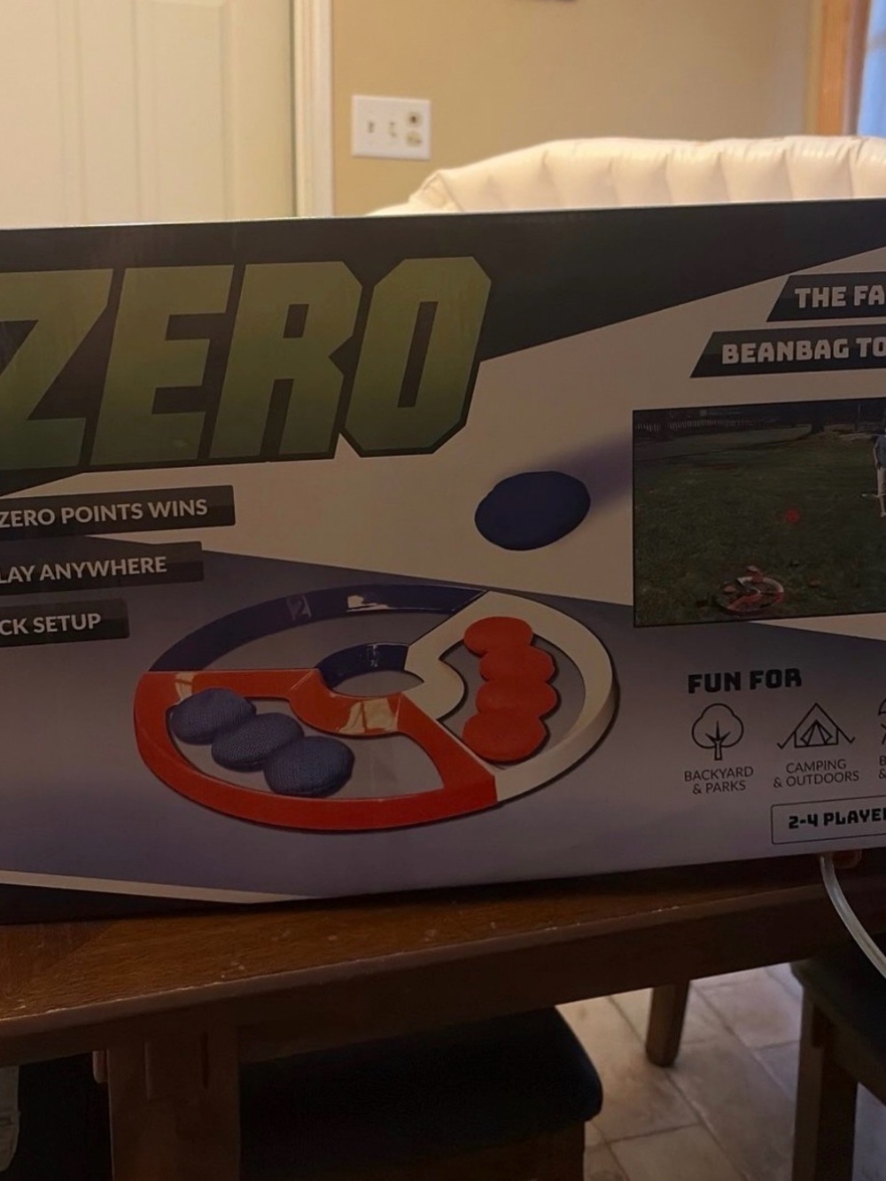 ZERO Beanbag Toss Game - Blue & Orange